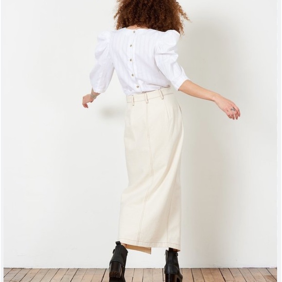 NWT MARA HOFFMAN Florence Skirt in Natural size 4. Purchased at runway TJMaxx - Picture 6 of 7